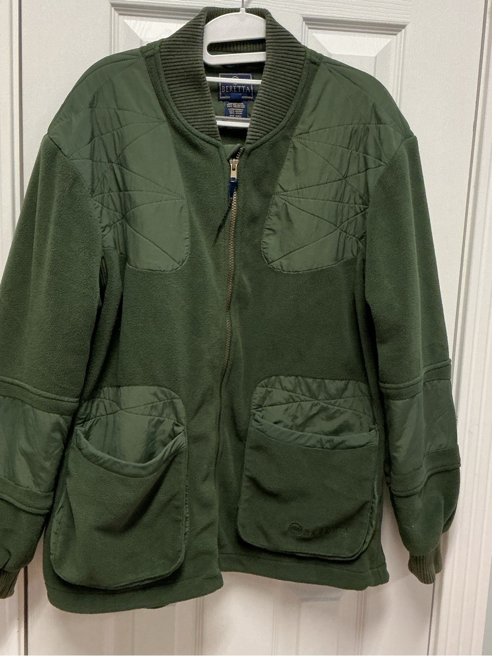 Beretta Victory Fleece Shooting Jacket Mens Medium Green Quilted Hunting V2